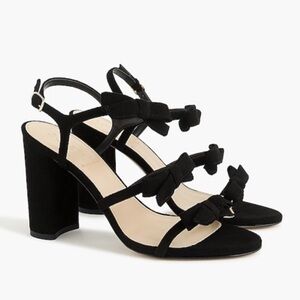 J. Crew Collection Stella Bow Heels Black